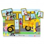 Melissa & Doug puidust helisev pusle Buss