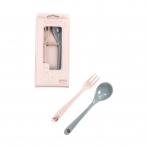 SmallStuff lusikas ja kahvel  roosa-hall