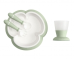 BabyBjörn sööginõude komplekt Feeding Powder Green