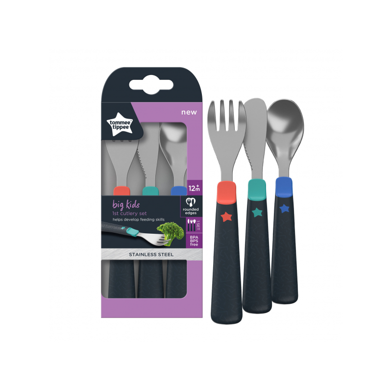 TOMMEE TIPPEE metallist söögiriistade komplekt 1st set,