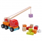 Cubika puidust mänguauto Veoauto kraana koos magnetitega