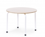 Childhome puidust naturaalne laud, valgete metalljalgadega