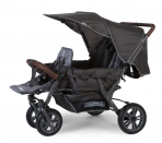 Childhome kolmikute jalutuskäru+vihmakate+ päikesevari- Anthracite
