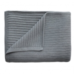 Mushie kootud tekk Ribbed Gray Melange 80x100 cm