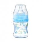 BabyOno laia kaelaga Anti-Colic lutipudel 120ml sinine