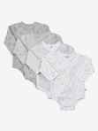 Pippi orgaanilisest puuvillast hõlmikbody 4-pack, Harbor Mist- suuruse valik