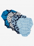 Pippi orgaanilisest puuvillast hõlmikbody 4-pack, Blue- suuruse valik