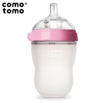 Comotomo lutipudel Anti-Colic 250ml,silikonist,roosa