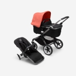 Bugaboo Fox 3 2in1 vankrikomplekt  Graphite/Midnight Black/Sunrise Red 