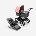 Bugaboo Fox 3 2in1 vankrikomplekt Graphite/Grey Melange/Morning Pink