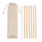 Sass & Belle bambus joogikõrred 6tk+puhastushari riidest kotis
