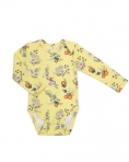 SmallStuff puuvillane body Flower Garden, Soft Yellow