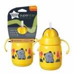TOMMEE TIPPEE kõrrega pudel, 7m+, 300ml, kollane