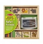 Melissa & Doug puidust templikomplekt Safari loomad