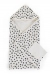 Childhome kapuutsiga vannirätik+ pesukinnas 80x80 Jersey Leopard