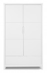 Childhome laste valge riidekapp Quadro, 2 ust+sahtel