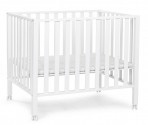 Childhome ratastel puidust võrevoodi Playpen 94 valge 75x95 cm