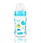 BabyOno laia kaelaga Anti-Colic lutipudel 240ml värvivalik