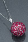 Cache Coeur kaelaehe beebiootele emale Bola Bubble Silver/Fuchsia