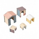 Kids Concept puidust kokkupandav majade komplekt Edvin