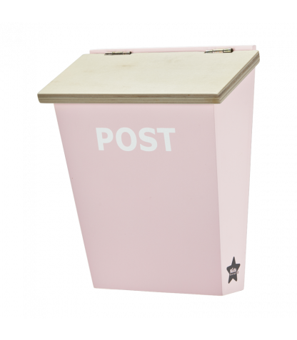 Kids Concept puidust postkast roosa