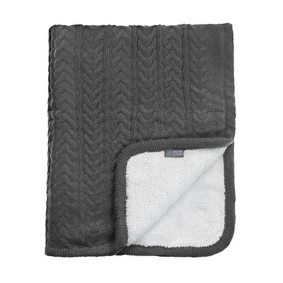 Vinter&Bloom pehme tekk Charcoal 80x100cm