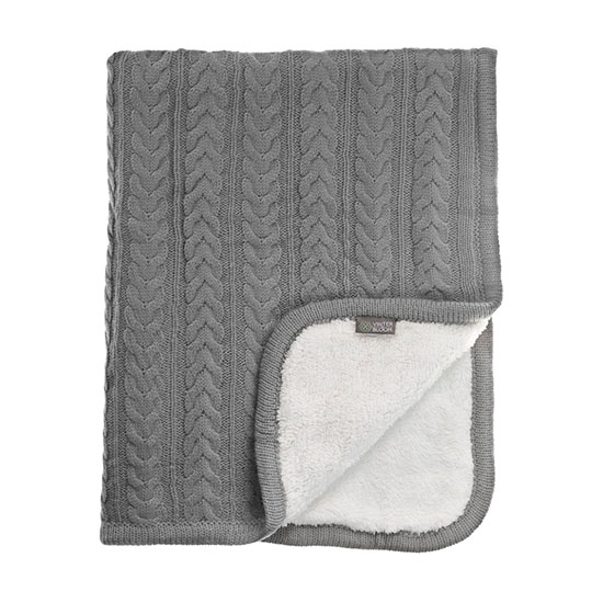 Vinter&Bloom pehme tekk Dove Grey 80x100cm