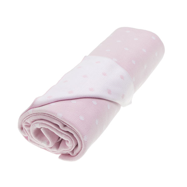 Vinter&Bloom tekike DOTS orgaanilisest puuvillast Pink Rose 100x80cm